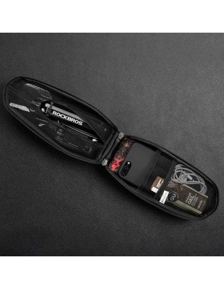 Torba rowerowa rockbros b62-1 na kierownicę lub ramę 3 l - czarna