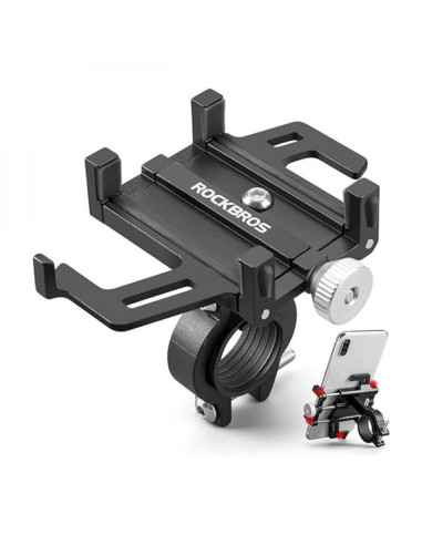 Uchwyt rowerowy rockbros 699-bk ze stopu aluminium do telefonu - czarny