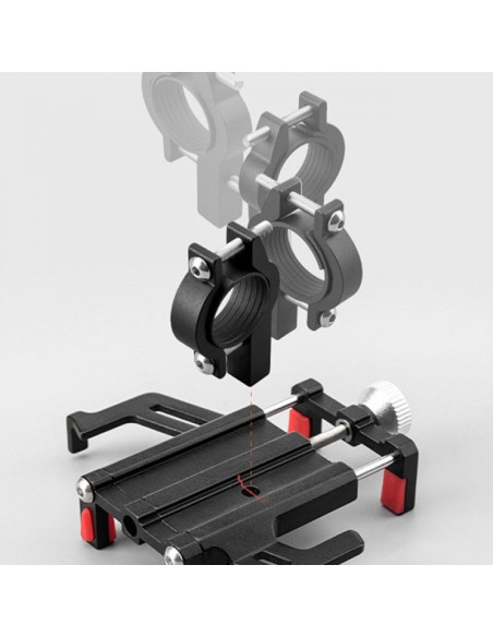 Uchwyt rowerowy rockbros 699-bk ze stopu aluminium do telefonu - czarny