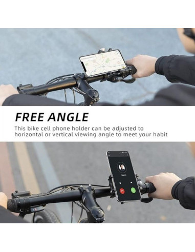 Uchwyt rowerowy rockbros 699-bk ze stopu aluminium do telefonu - czarny