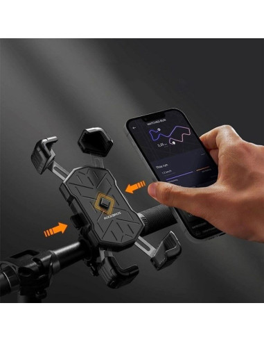 Uchwyt na telefon rockbros 25210030001 do roweru na kierownicę - czarny