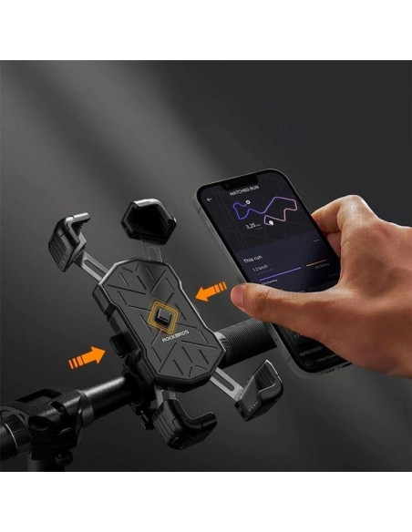 Uchwyt na telefon rockbros 25210030001 do roweru na kierownicę - czarny