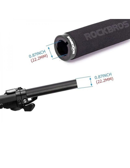 Uchwyty rowerowe rockbros bt1001bkbk z gąbki na kierownicę - czarne