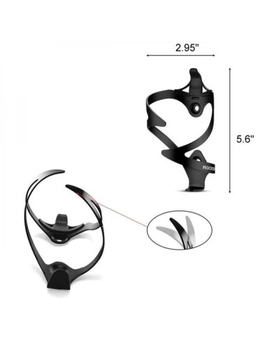 Uchwyt aluminiowy rockbros 2017-11abk na bidon rowerowy - czarny