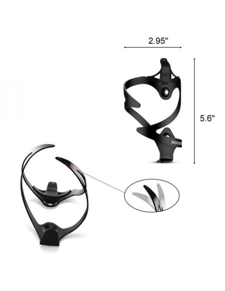 Uchwyt aluminiowy rockbros 2017-11abk na bidon rowerowy - czarny