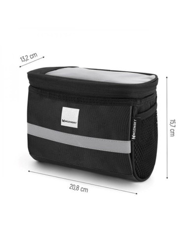Wozinsky torba rowerowa na kierownicę z etui na telefon 2 l czarny (wbb12bk)
