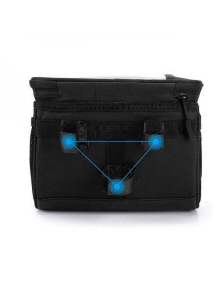 Wozinsky torba rowerowa na kierownicę z etui na telefon 2 l czarny (wbb12bk)