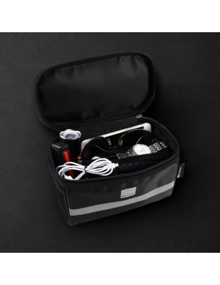 Wozinsky torba rowerowa na kierownicę z etui na telefon 2 l czarny (wbb12bk)