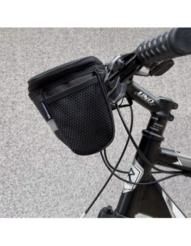 Wozinsky torba rowerowa na kierownicę z etui na telefon 2 l czarny (wbb12bk)