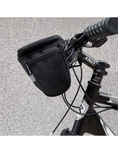 Wozinsky torba rowerowa na kierownicę z etui na telefon 2 l czarny (wbb12bk)