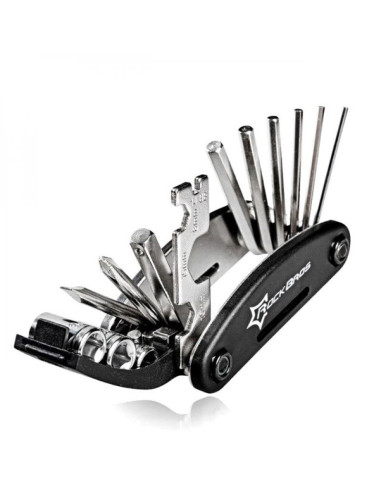Narzędzie wielofunkcyjne 16w1 rockbros gj1601 do naprawy rowerów - czarne