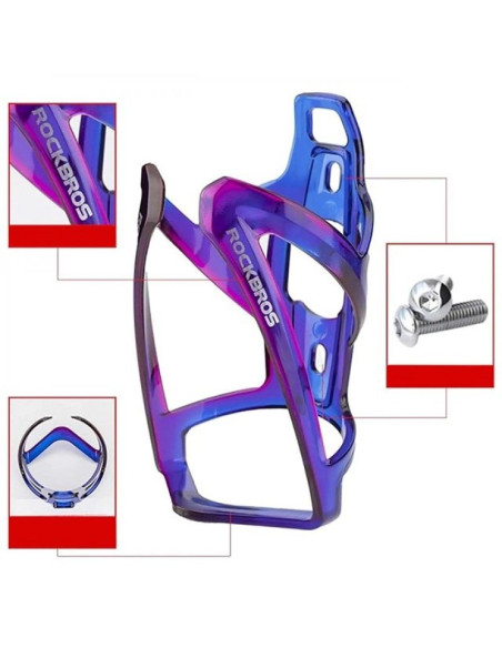 Uchwyt rowerowy rockbros fk338 na bidon - niebiesko-fioletowy