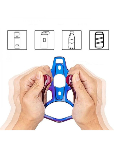 Uchwyt rowerowy rockbros fk338 na bidon - niebiesko-fioletowy