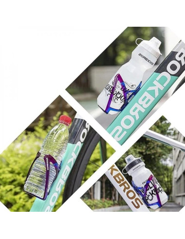 Uchwyt rowerowy rockbros fk338 na bidon - niebiesko-fioletowy