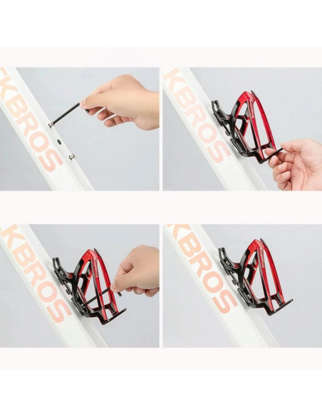 Uchwyt rowerowy rockbros fk338 na bidon - czarno-czerwony