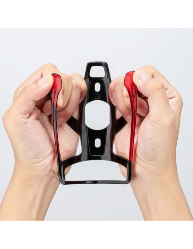 Uchwyt rowerowy rockbros fk338 na bidon - czarno-czerwony