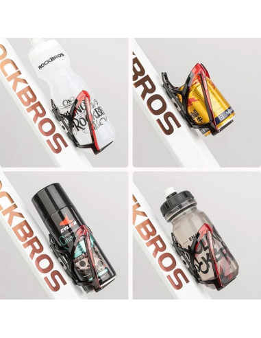 Uchwyt rowerowy rockbros fk338 na bidon - czarno-czerwony