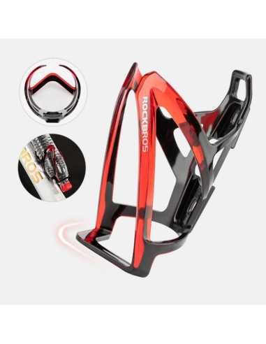 Uchwyt rowerowy rockbros fk338 na bidon - czarno-czerwony