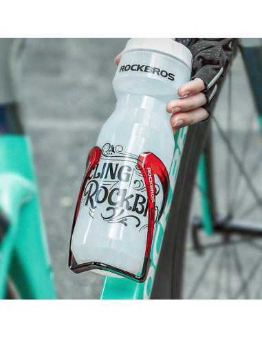 Uchwyt rowerowy rockbros fk338 na bidon - czarno-czerwony
