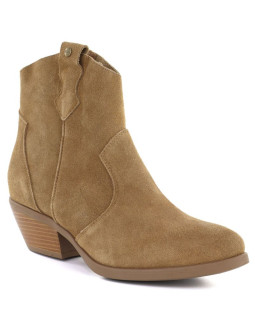 Skórzane botki damskie kowbojki camel big star tt274953