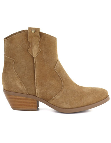 Skórzane botki damskie kowbojki camel big star tt274953