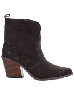 Skórzane botki damskie kowbojki brązowe big star tt274956 2