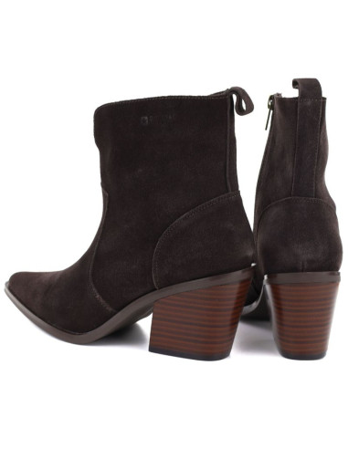 Skórzane botki damskie kowbojki brązowe big star tt274956