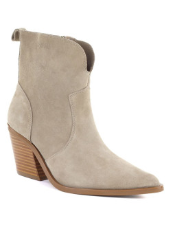 Skórzane botki damskie kowbojki beżowe big star tt274958