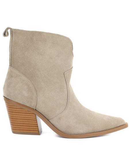 Skórzane botki damskie kowbojki beżowe big star tt274958