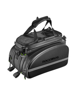 Torba rowerowa rockbros a6-6 na bagażnik 35 l z rozkładanymi kieszeniami - czarna