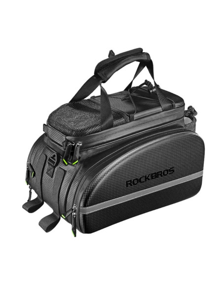 Torba rowerowa rockbros a6-6 na bagażnik 35 l z rozkładanymi kieszeniami - czarna