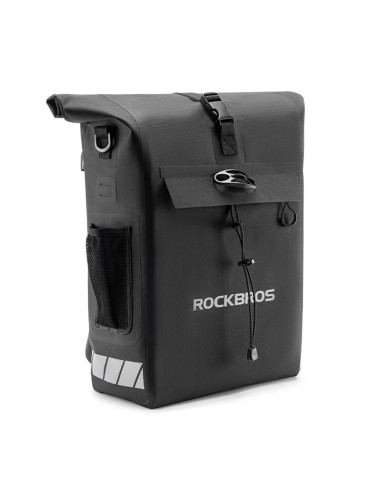 Sakwa rowerowa rockbros z funkcją plecaka, wodoodporna, z zaczepem na kask 18l - czarna
