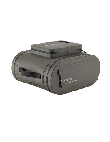 Sakwa rowerowa rockbros wodoodporna, na bagażnik, pojemność 14l - szara