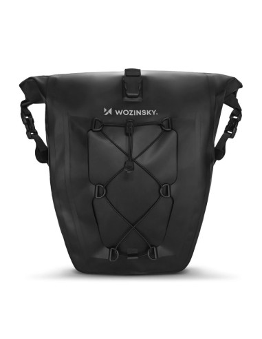 Wozinsky wodoodporna torba rowerowa sakwa na bagażnik 25l czarny (wbb24bk)