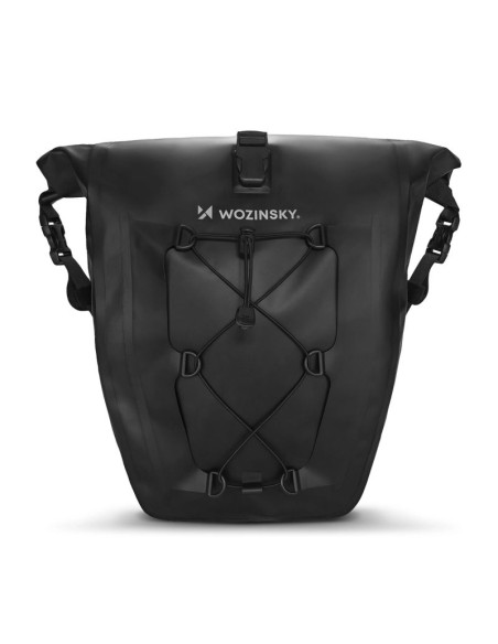 Wozinsky wodoodporna torba rowerowa sakwa na bagażnik 25l czarny (wbb24bk)