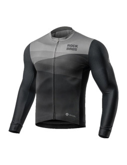 Koszulka kolarska rockbros 15120009002 z długim rękawem wiosna/lato m - czarna