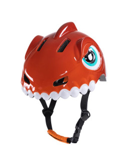 Kask rowerowy dziecięcy wozinsky motyw dinozaur 52-56 cm - czerwony