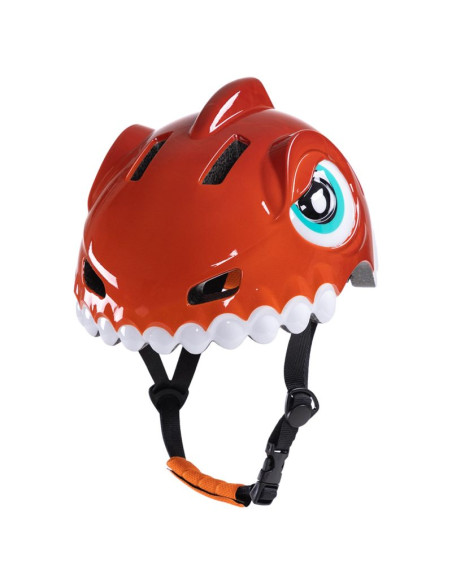 Kask rowerowy dziecięcy wozinsky motyw dinozaur 52-56 cm - czerwony