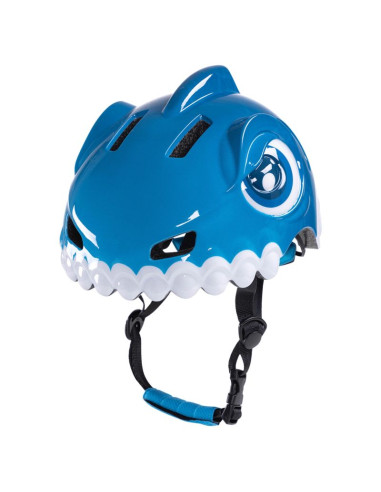 Kask rowerowy dziecięcy wozinsky  motyw dinozaur 52-56 cm - niebieski