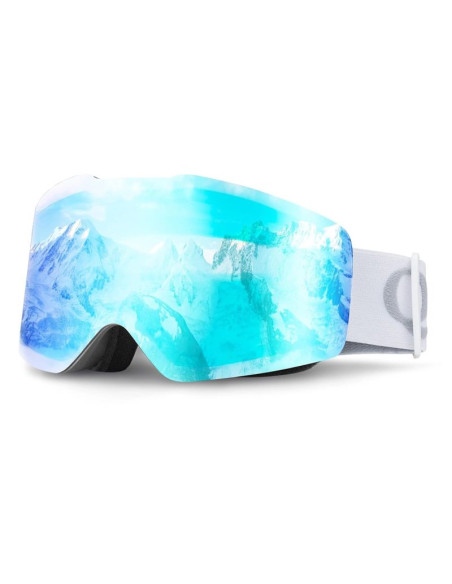 Gogle narciarskie qunature white bezramkowe - białe