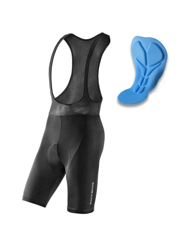 Spodenki rowerowe rockbros rk20023xl krótkie na szelkach z wkładką xxxl - czarne