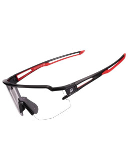 Okulary rowerowe rockbros 10173 fotochromowe uv400 -  czarno-czerwone