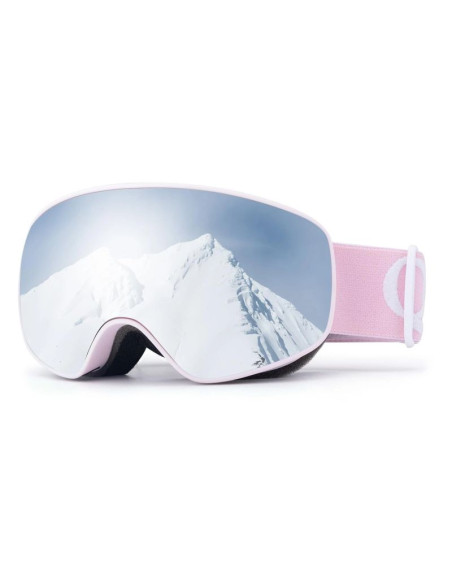 Qunature pink children's skiing goggles (medium/large children's version)