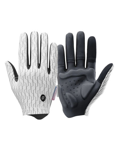 Rękawiczki sportowe rockbros pełne wiosenno-letnie rozmiar xl - biało-czarne