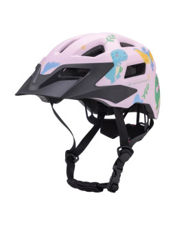 Kask rowerowy dziecięcy mtb wozinsky z odpinanym daszkiem 48-52 cm - różowy