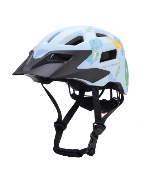 Kask rowerowy dziecięcy mtb wozinsky z odpinanym daszkiem 48-52 cm - jasnoniebieski