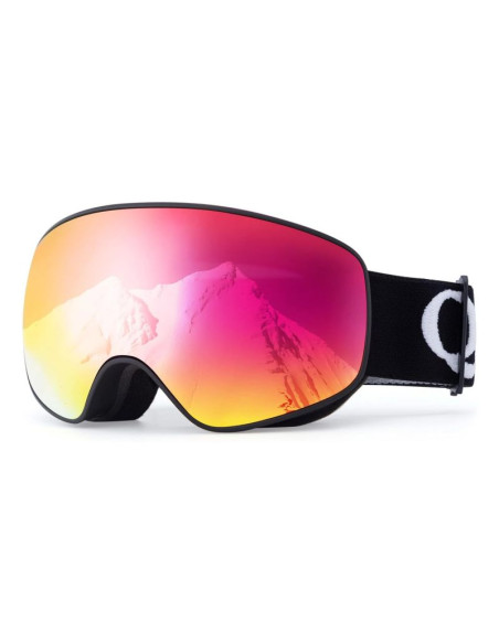 Gogle narciarskie qunature black dziecięce (rozmiar m/l) - czarne