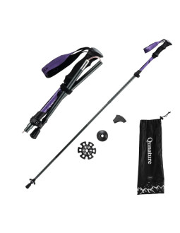 Kijek trekkingowy qunature nordic walking aluminiowy 110 - 130 cm 1 szt. - fioletowy