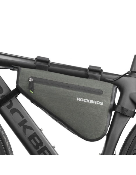 Torba rockbros as-017 rowerowa na ramę 5 l - ciemnozielona
