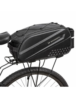 Wozinsky torba rowerowa na bagażnik z długim paskiem - czarna